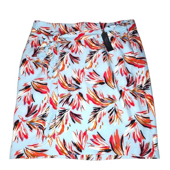 Lane Bryant Size 26 Infinite Stretch Skirt Floral Belted Smoothing A Line Spring - Picture 1 of 12